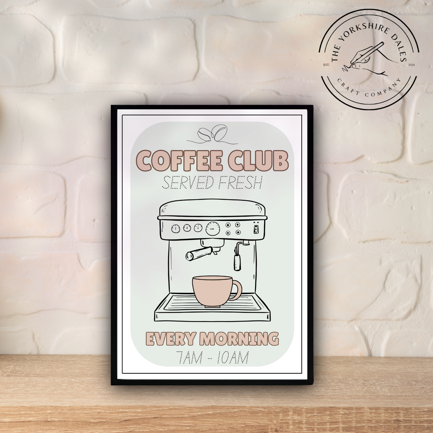 Coffee Club Poster – Vintage-Inspired Wall Art