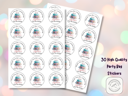 Cake Party Stickers