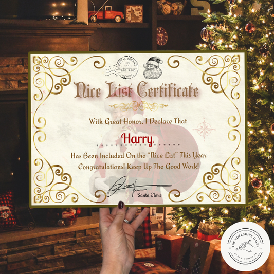 Personalised Nice list Certificate