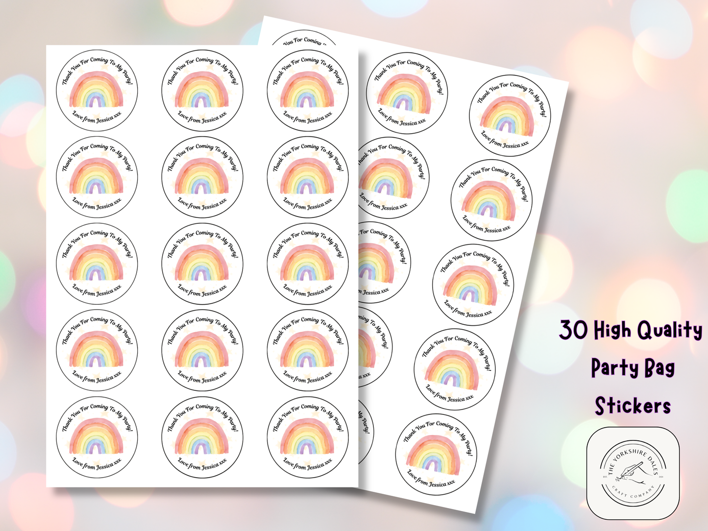 Rainbow Party Stickers