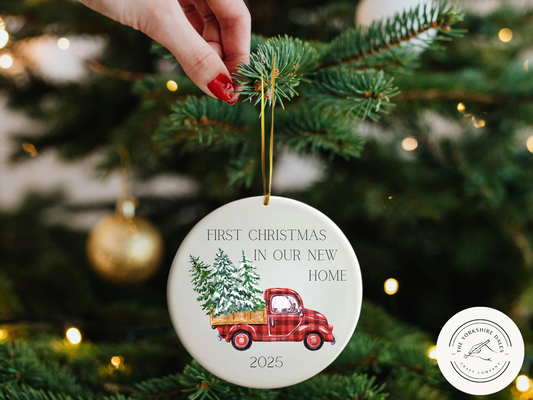 Personalised Ceramic 2D Christmas Red Truck