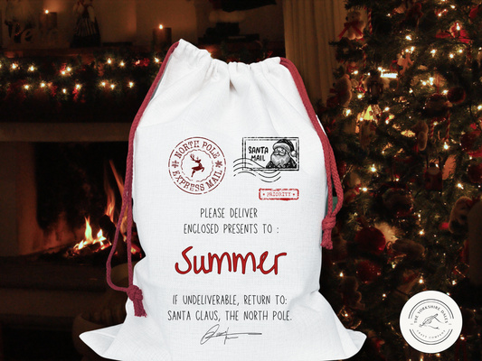 Large Personalised Santa Sack Postal Letter