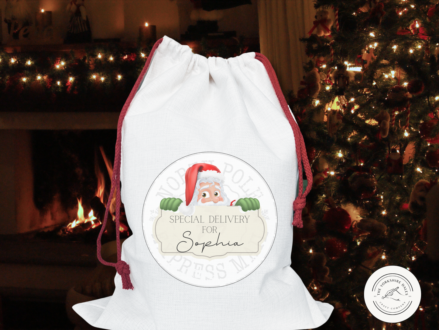 Large Personalised Santa Sack Postal Stamp