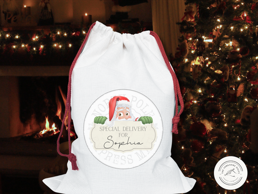 Large Personalised Santa Sack Postal Stamp