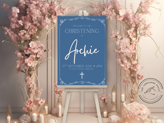 Christening Foam backed board