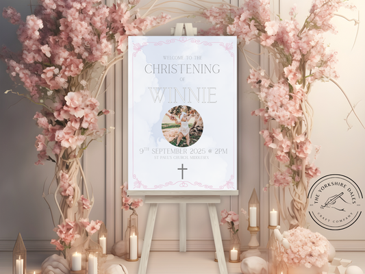 Christening Foam backed board