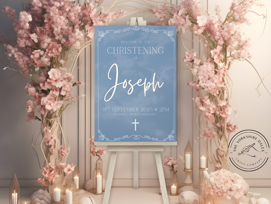 Christening Foam backed board