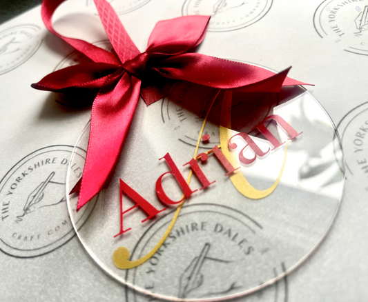 Personalised 2d acrylic Bauble