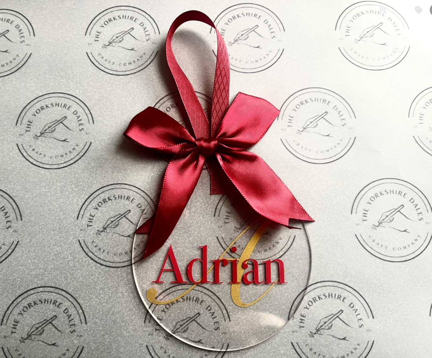 Personalised 2d acrylic Bauble
