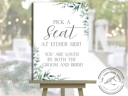 Custom Wedding Sign - A5-A1