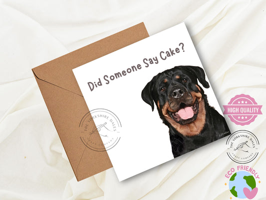 Funny Rottweiler Birthday Card: Dog Lover Celebration