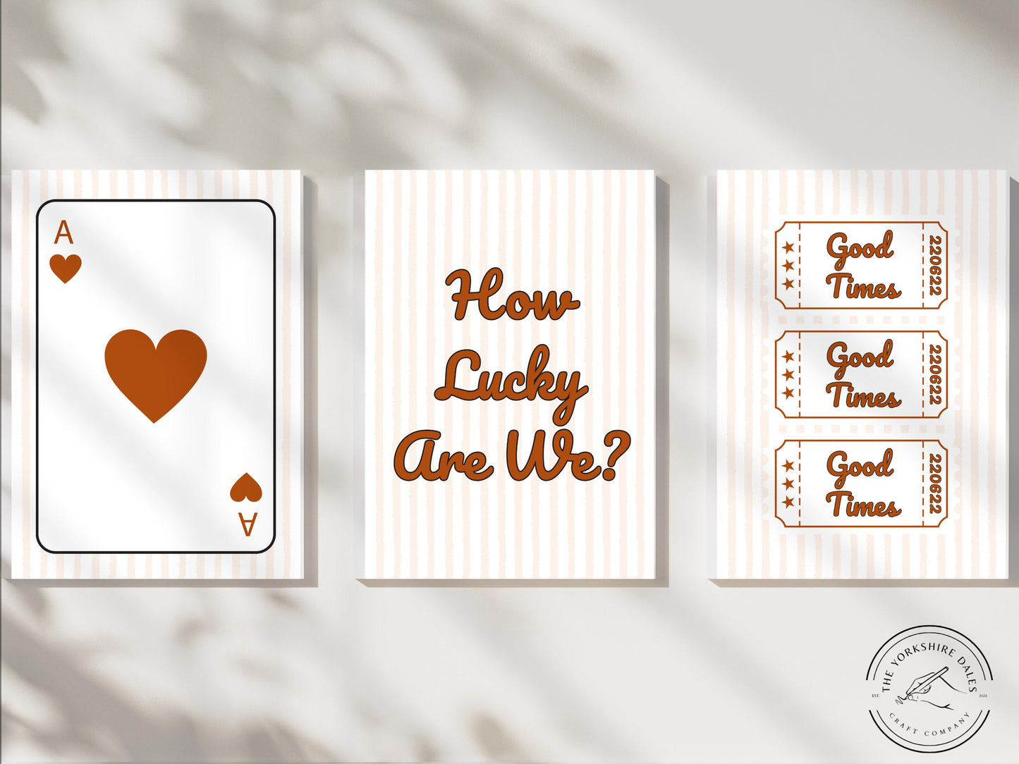 Lucky Quote, Playing Card & Ticket Prints: Gallery Wall Art