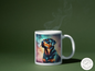 Smoking Rottie Mug