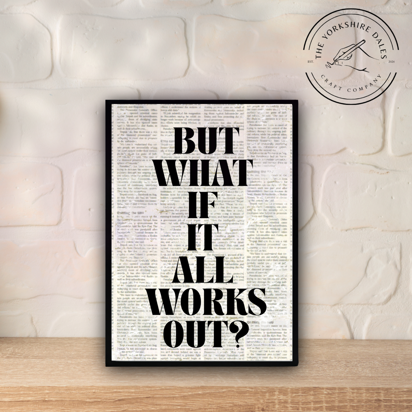 Inspirational Wall Art Print: "What If It All Works Out" - Motivational Home Decor