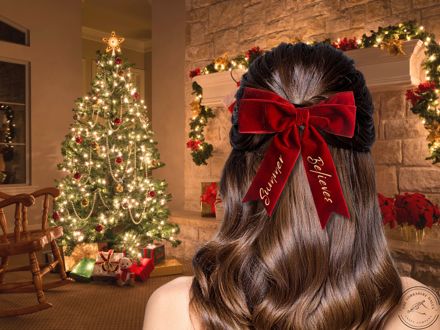 Personalised Hair Bow - " Your name Believes "