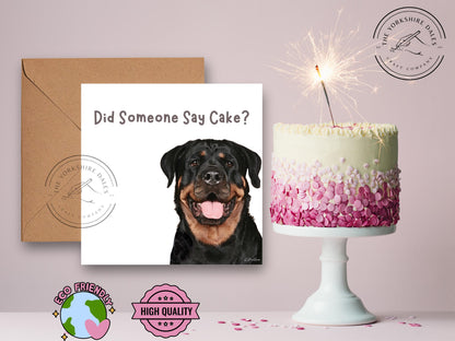 Funny Rottweiler Birthday Card: Dog Lover Celebration