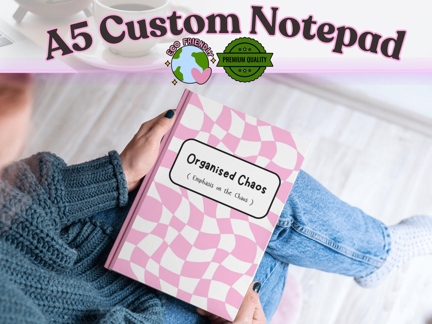 Funny Customisable A5 Notepad | Sassy Stationery Gift | Custom Desk Pad for Lists, Rants & Chaos