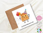 Funny Toast Birthday Card: Punny 6x6 Greeting Card