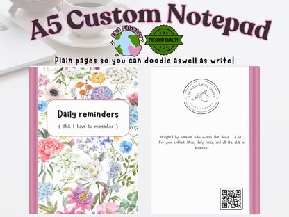 Funny Customisable A5 Notepad | Sassy Stationery Gift | Custom Desk Pad for Lists, Rants & Chaos