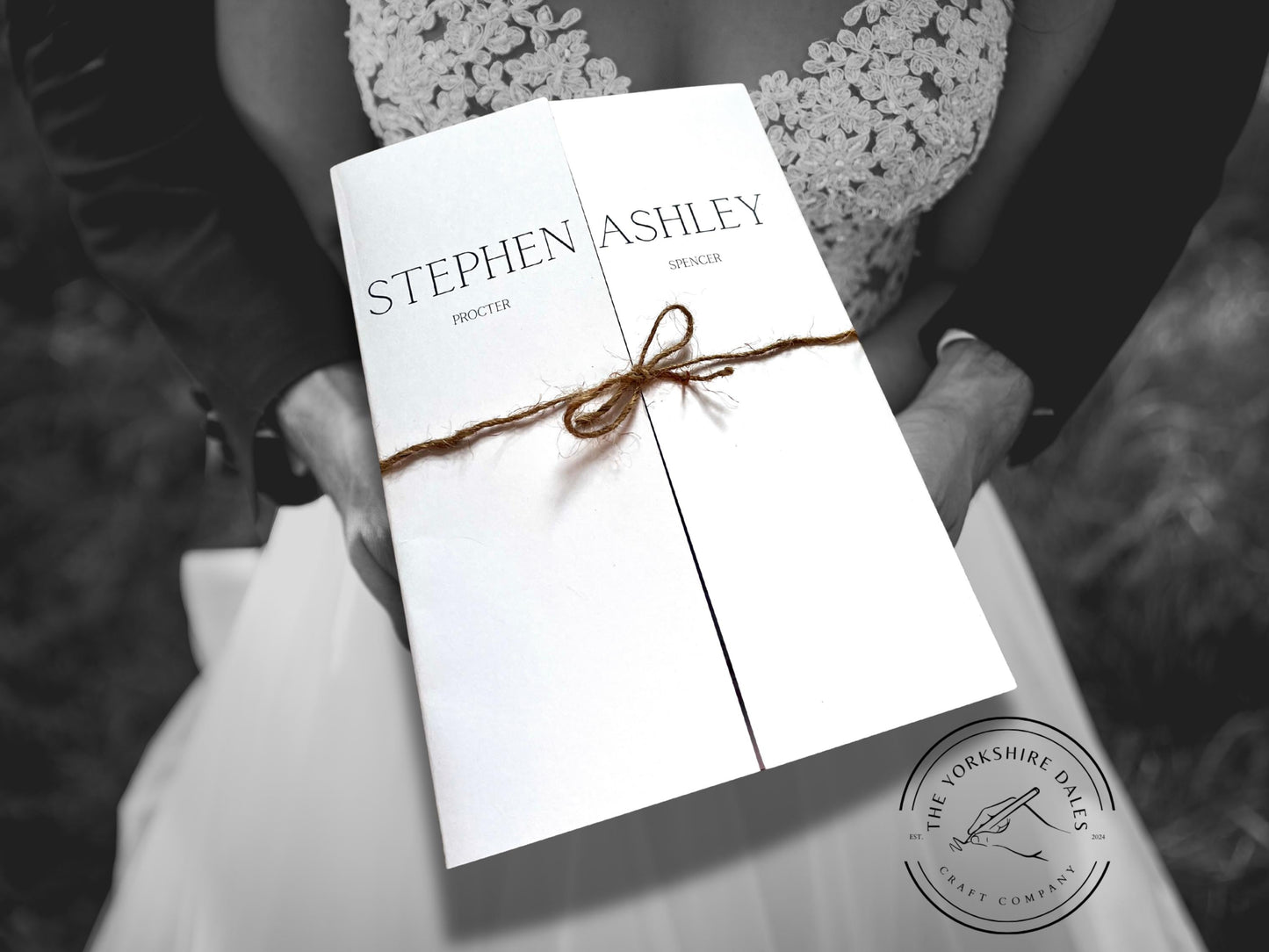 Gatefold Wedding Invitation with Envelope - Personalised - A4 - Gatefold